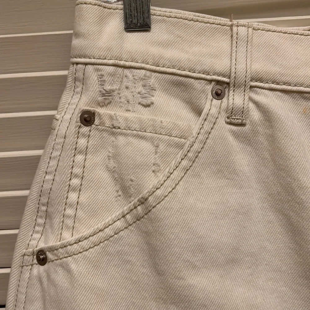 18. Free People Brea Cut off Skirt in Deco White - Picture 7 of 16